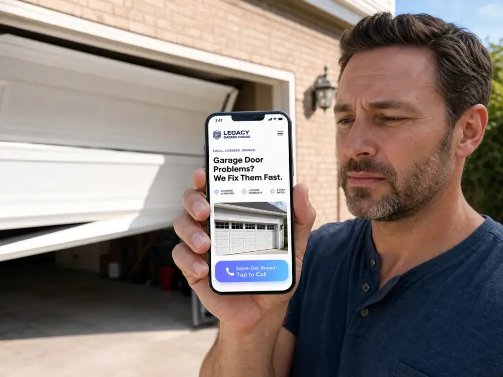 Garage door website: search moment