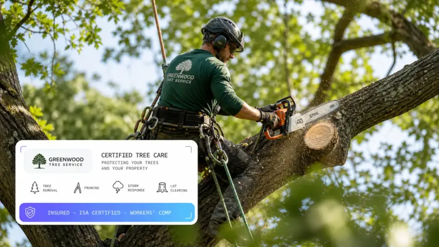 Tree service website: certified crew