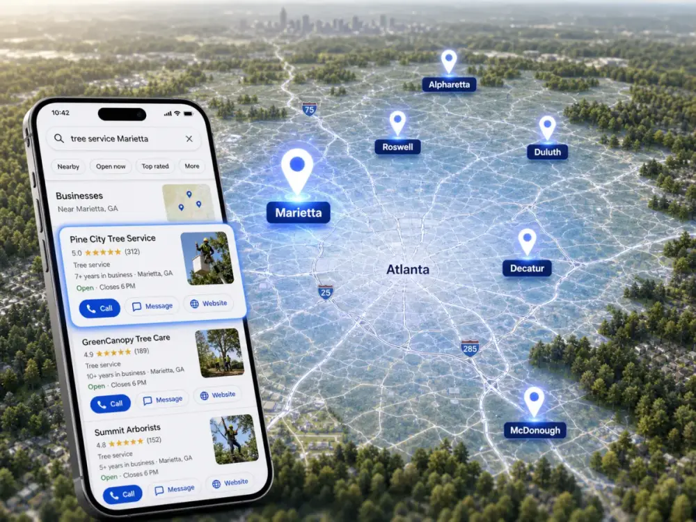 Local search for a Atlanta local business website