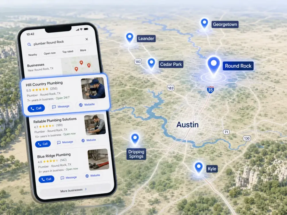 Local search for a Austin local business website