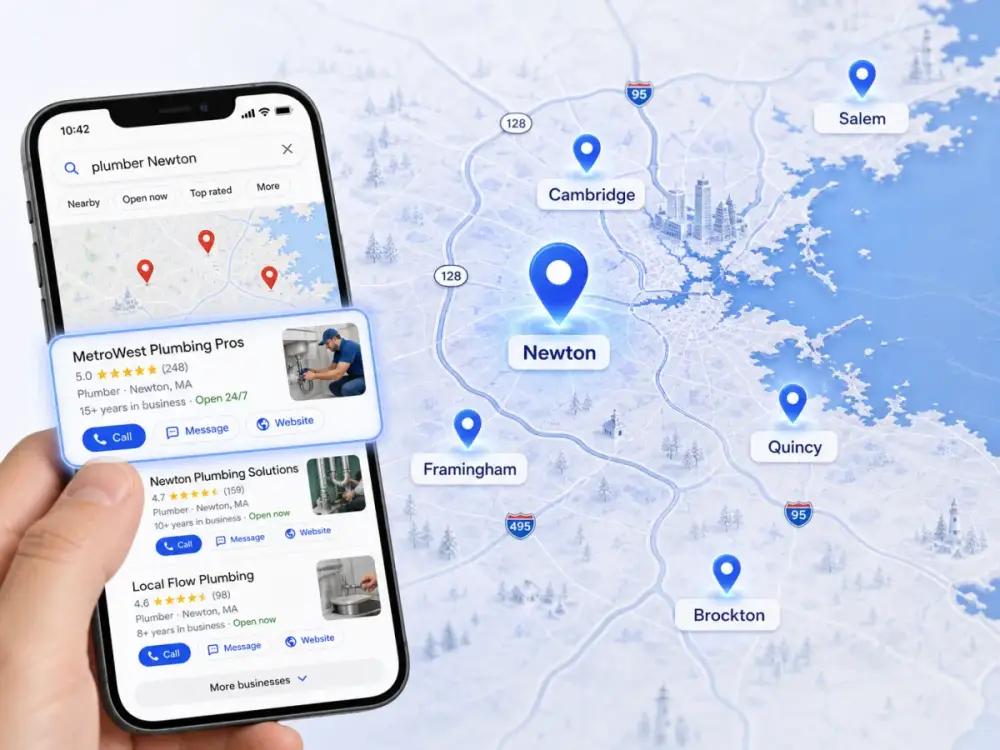 Local search for a Boston local business website