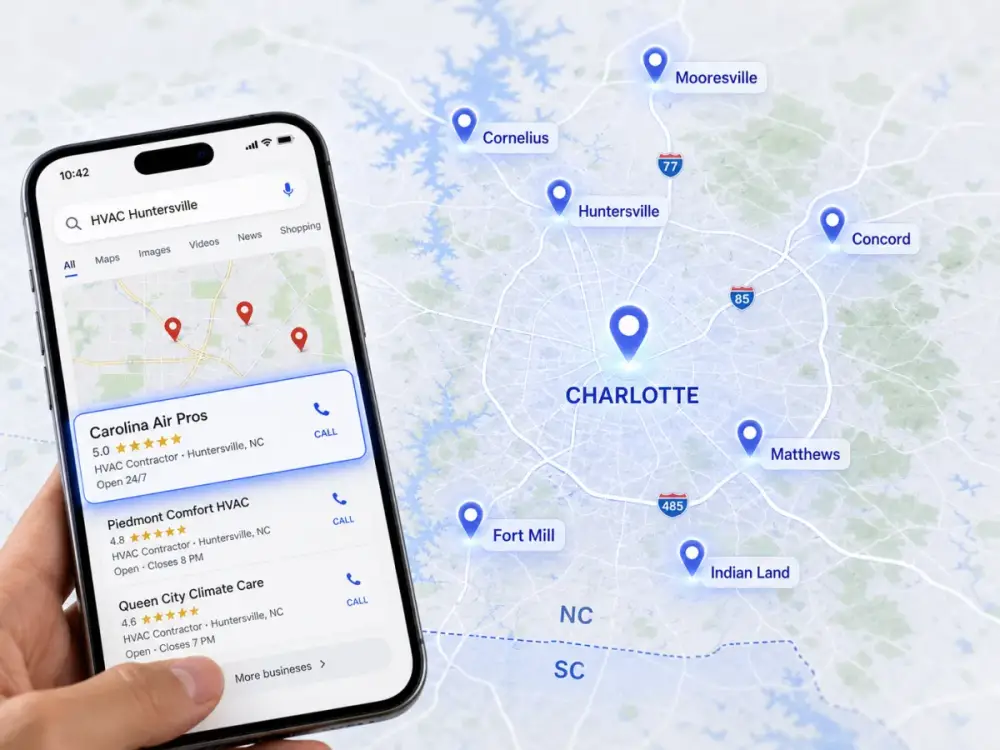 Local search for a Charlotte local business website