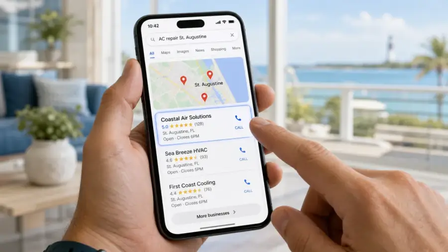 Local pack for a Jacksonville local business website