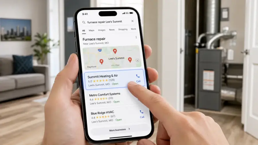Local pack for a Kansas City local business website