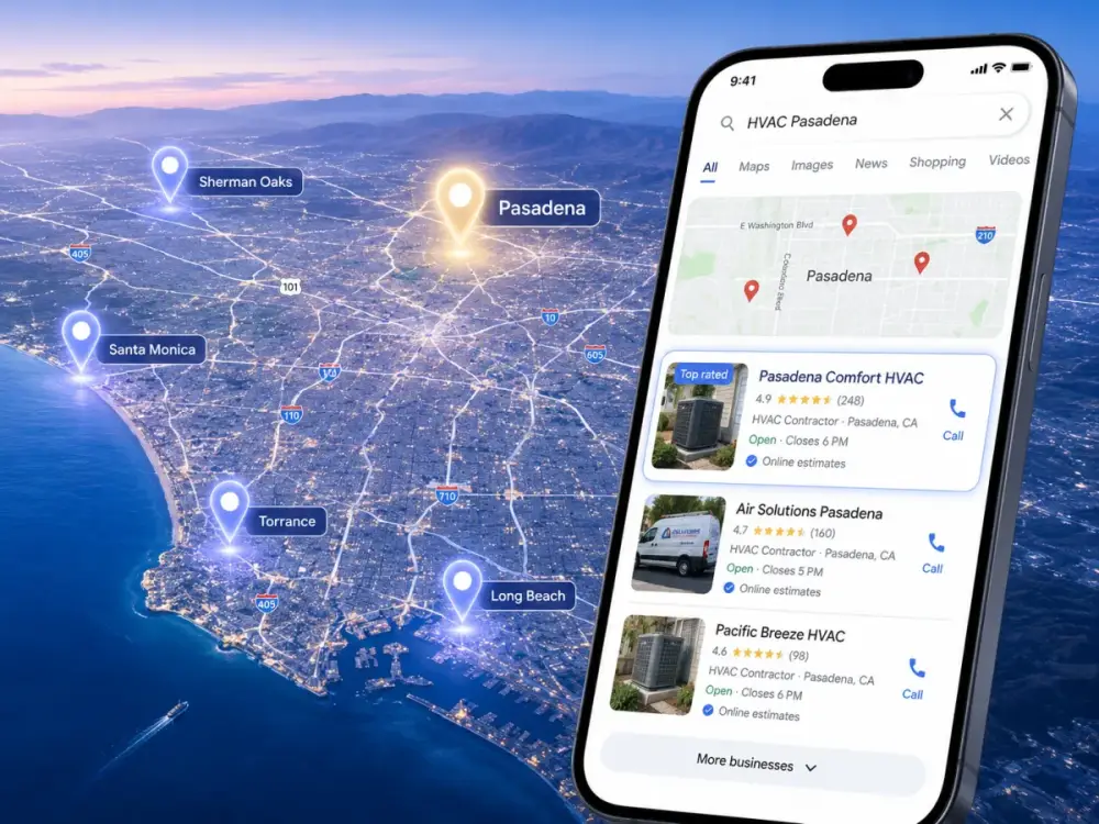 Local search for a Los Angeles local business website