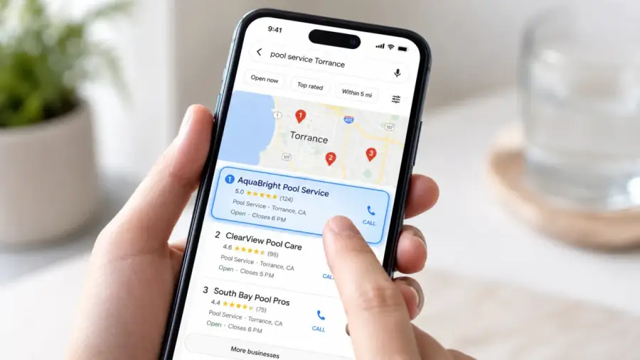 Local pack for a Los Angeles local business website