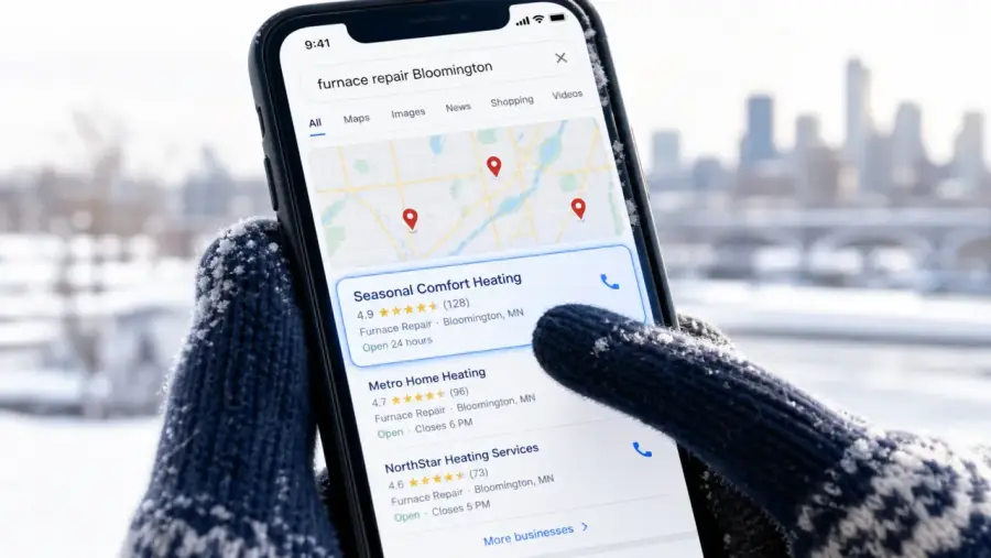 Local pack for a Minneapolis local business website
