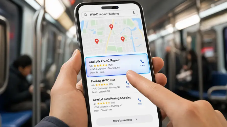 Local pack for a New York local business website