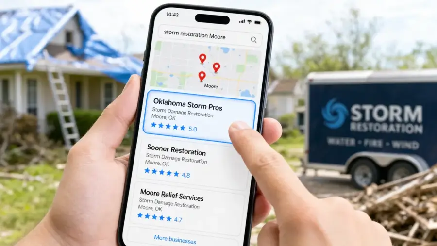 Local pack for a Oklahoma City local business website