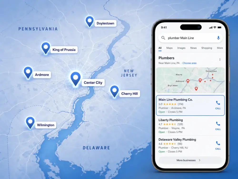 Local search for a Philadelphia local business website