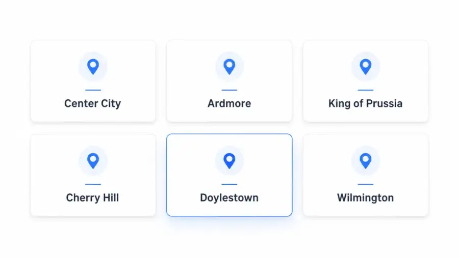 Service areas for a Philadelphia local business website