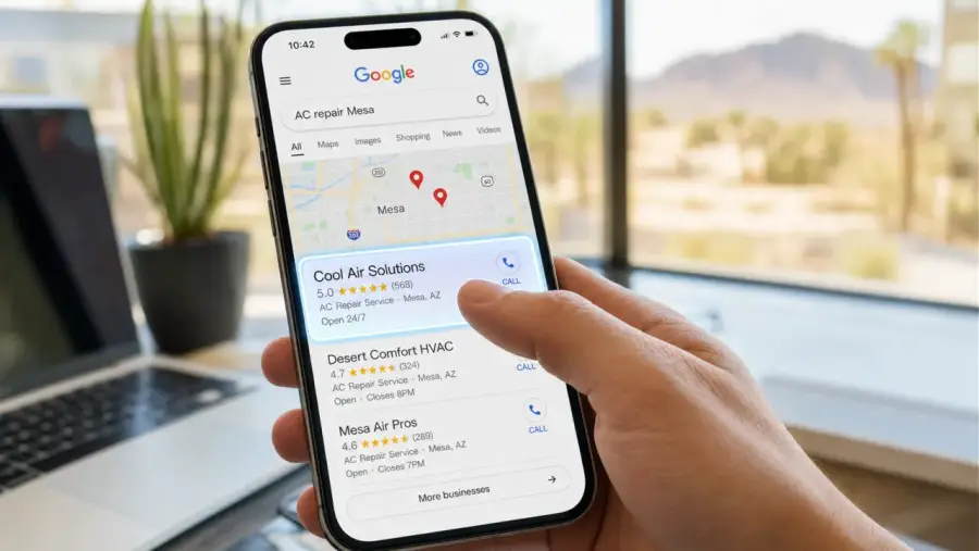 Local pack for a Phoenix local business website