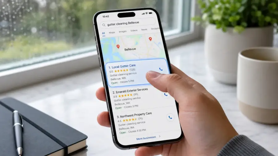 Local pack for a Seattle local business website