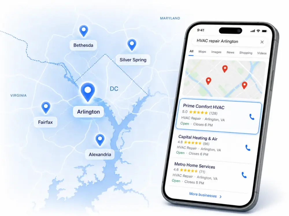 Local search for a Washington DC local business website