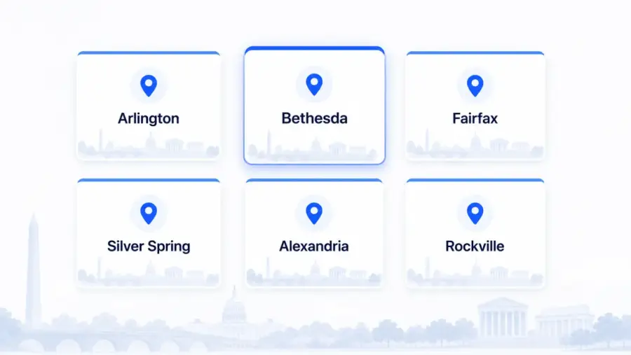 Service areas for a Washington DC local business website
