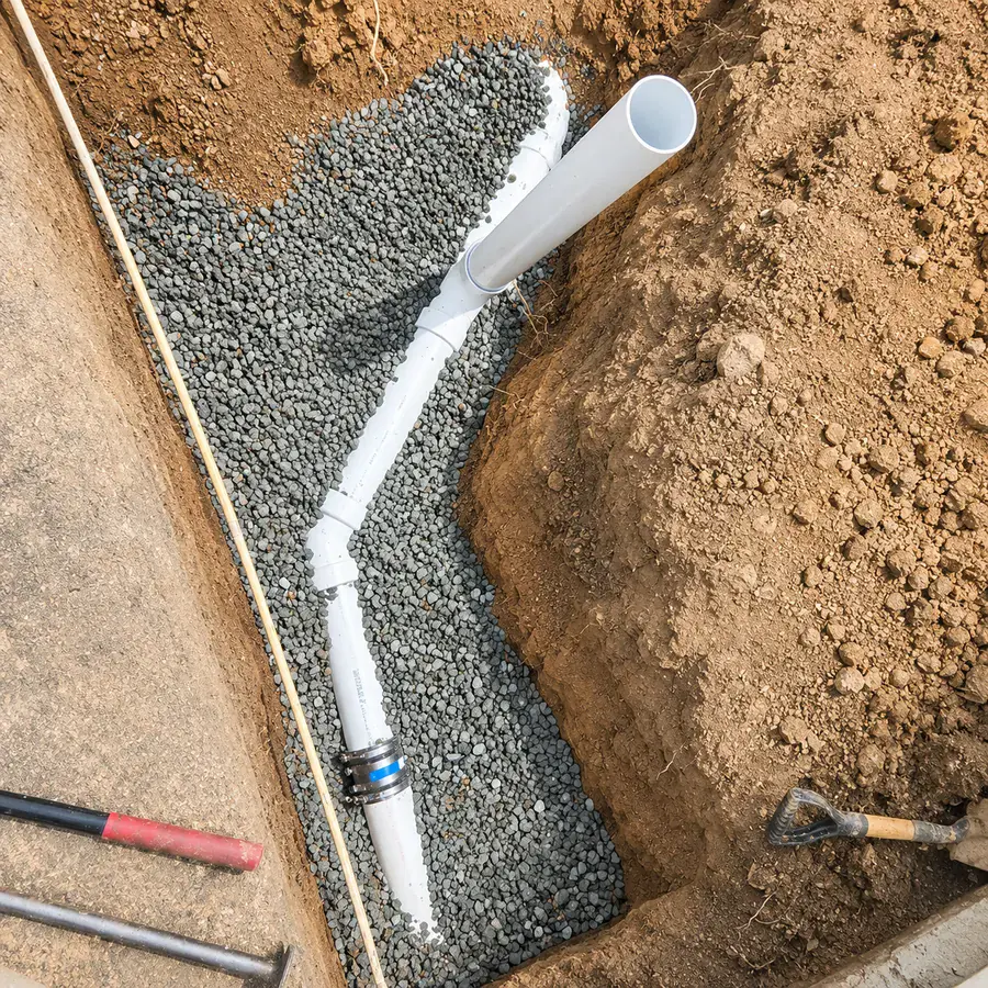 Sewer and drain line pipe installation
