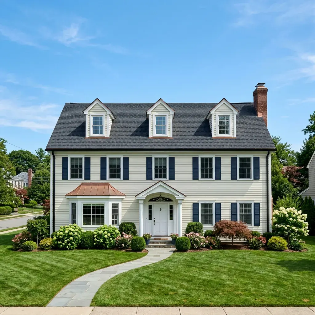 Completed residential roof